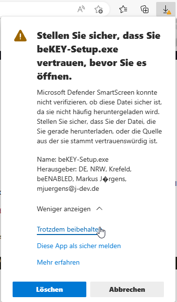 Windows Smartscreen - Schritt 6
