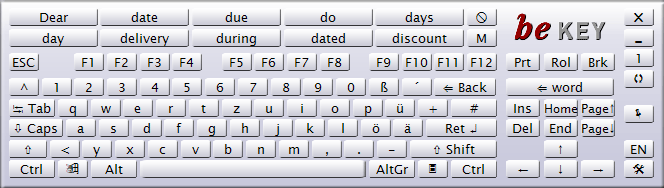 beKEY manual - 3.7 Settings - Click mode (beKEY on screen keyboard - beKEY  virtual keyboard)